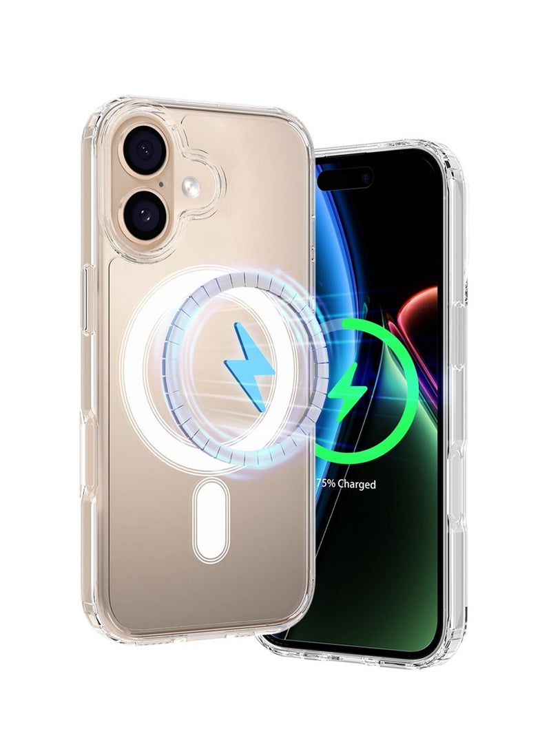 تشابي لاين  غطاء حماية شفاف لهاتف آيفون 16 بلس 5G من شابلين أبيل 2024، مقاوم للاصفرار، مقاوم للخدوش، غطاء هاتف مغناطيسي من TPU - شفاف - Image 5